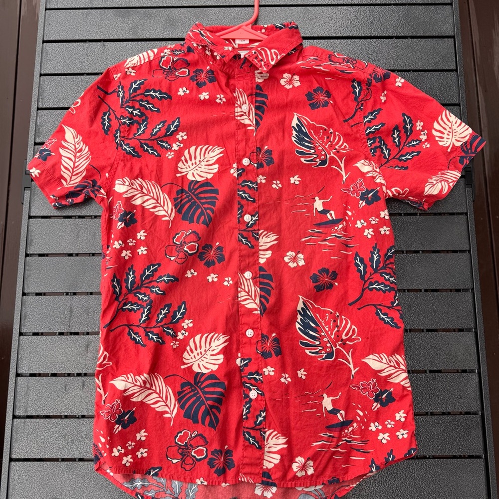Nomad Red and White Floral Casual Shirt